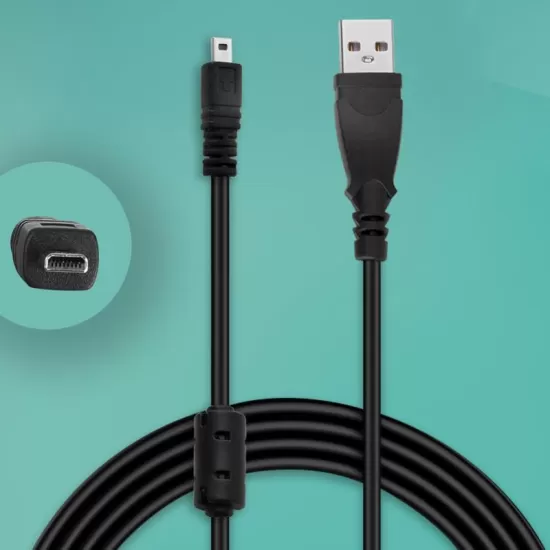 Replacement Compatible USB Data Sync & Photo Image Transfer Cable Lead UC-E6 for Nikon D-SLR: D3200 Cameras