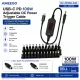 AMEEGO USB-C PD to DC Power Cable 100W – 5.5 x 2.5mm Adjustable DC Power Trigger Cables with 34 Universal DC Adapter Tips 