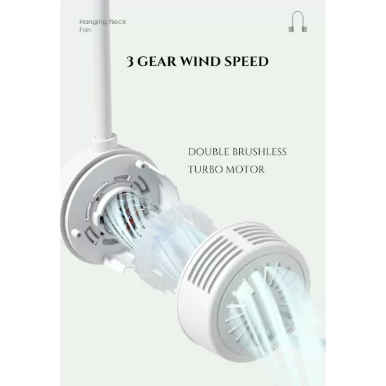 Adjustable Bladeless Foldable Neck Fan - 4 Colours