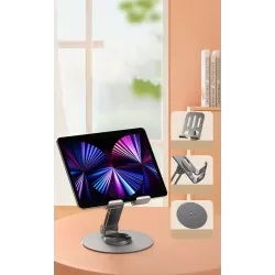 360" Swivel Adjustable Aluminium Alloy Desktop Phone/Tablet Stand Holder