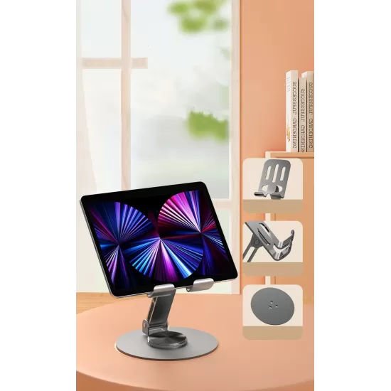 360" Swivel Adjustable Aluminium Alloy Desktop Phone/Tablet Stand Holder