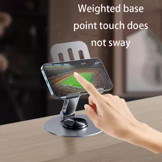 360" Swivel Adjustable Aluminium Alloy Desktop Phone/Tablet Stand Holder