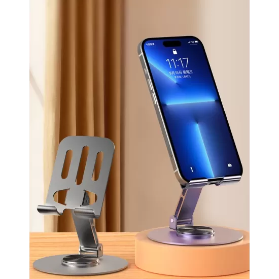 360" Swivel Adjustable Aluminium Alloy Desktop Phone/Tablet Stand Holder