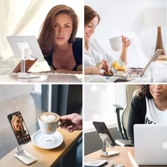 Adjustable Height iPhone iPad Samsung Tablet eBook Readers Smart Phone Folding Desk Stand Holder 