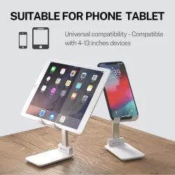 Adjustable Height iPhone iPad Samsung Tablet eBook Readers Smart Phone Folding Desk Stand Holder 
