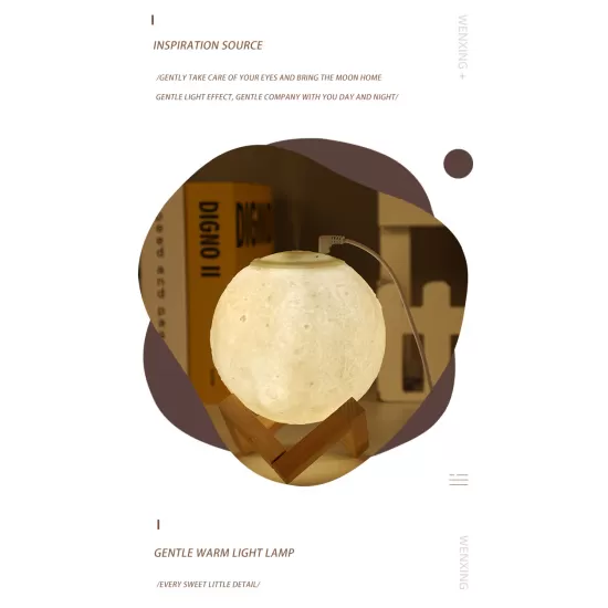 3D Print Moon Light Humidifier and Essential Oil Diffuser