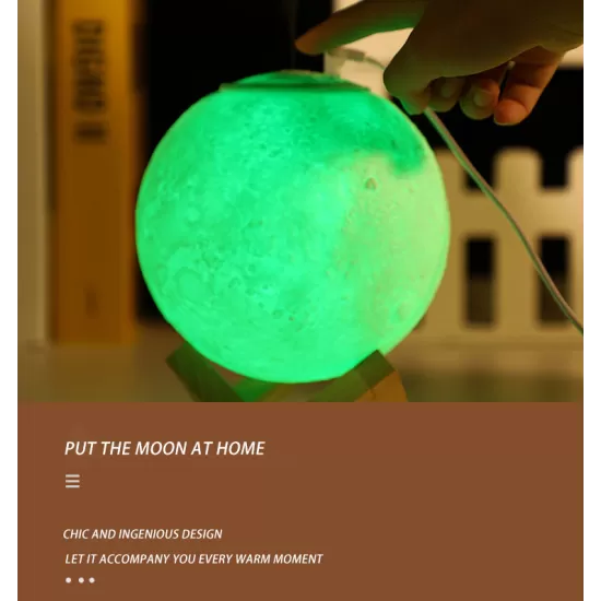 3D Print Moon Light Humidifier and Essential Oil Diffuser