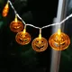 Solar Halloween Pumpkin Décor Light with 8 Modes - Indoor/Outdoor