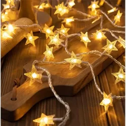 Solar Star LED String Lights - Indoor/Outdoor
