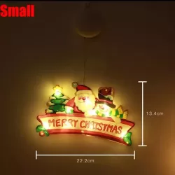 Christmas Window Wall Hanging Sucker Lights - 11 Designs