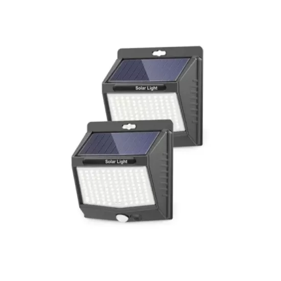 118 LED Solar Outdoor Lights 3 Lighting Modes Solar Motion Sensor Security 