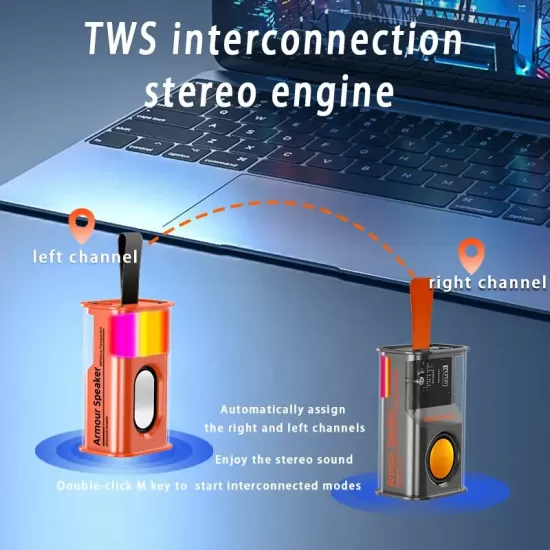  Portable Transparent RGB BT Speaker