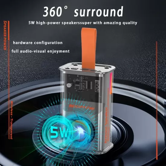  Portable Transparent RGB BT Speaker