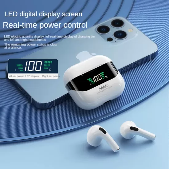 Remax TWS 10 Plus LED Wireless Gaming Headphones Earphones True Wireless Earbuds
