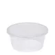 Round Heavy Duty Plastic Food Containers with Lids  8oz - Case of 450