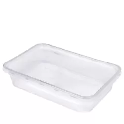 Heavy Duty Plastic Food Containers with Lids  - 500ml - Case of 250