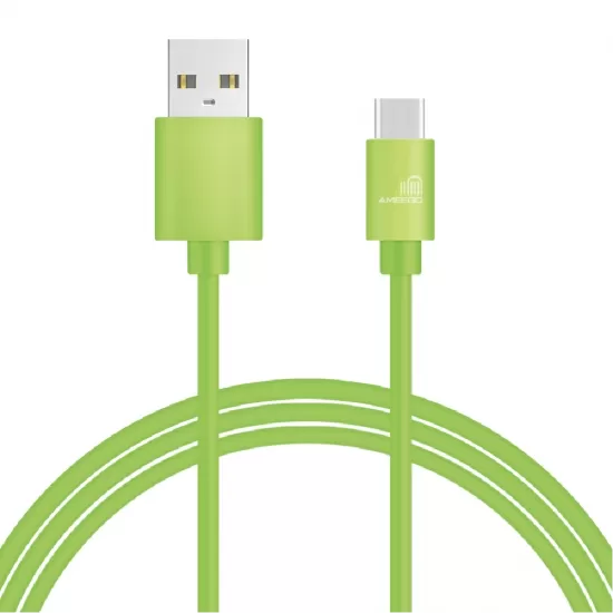  Premium 2.1A Fast Charging USB Data Cable for Type-C Connector Wire Long 1M 2M 3M in 8 Colours  