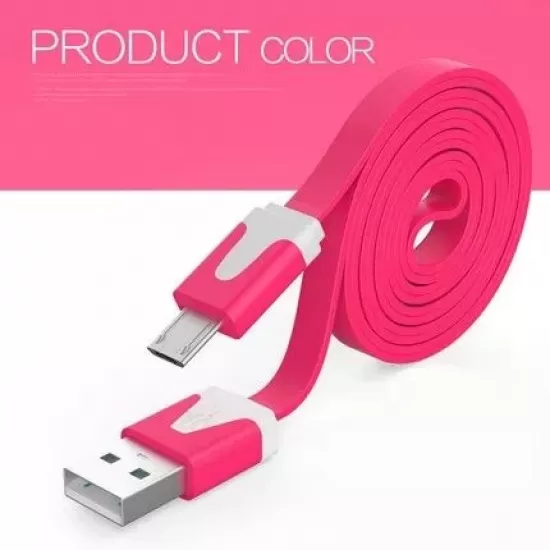 Flat Noodle Micro USB Data Cable 1m